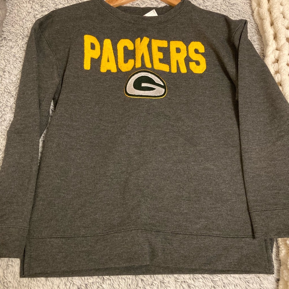 Packers Gray Crew Neck Sweater